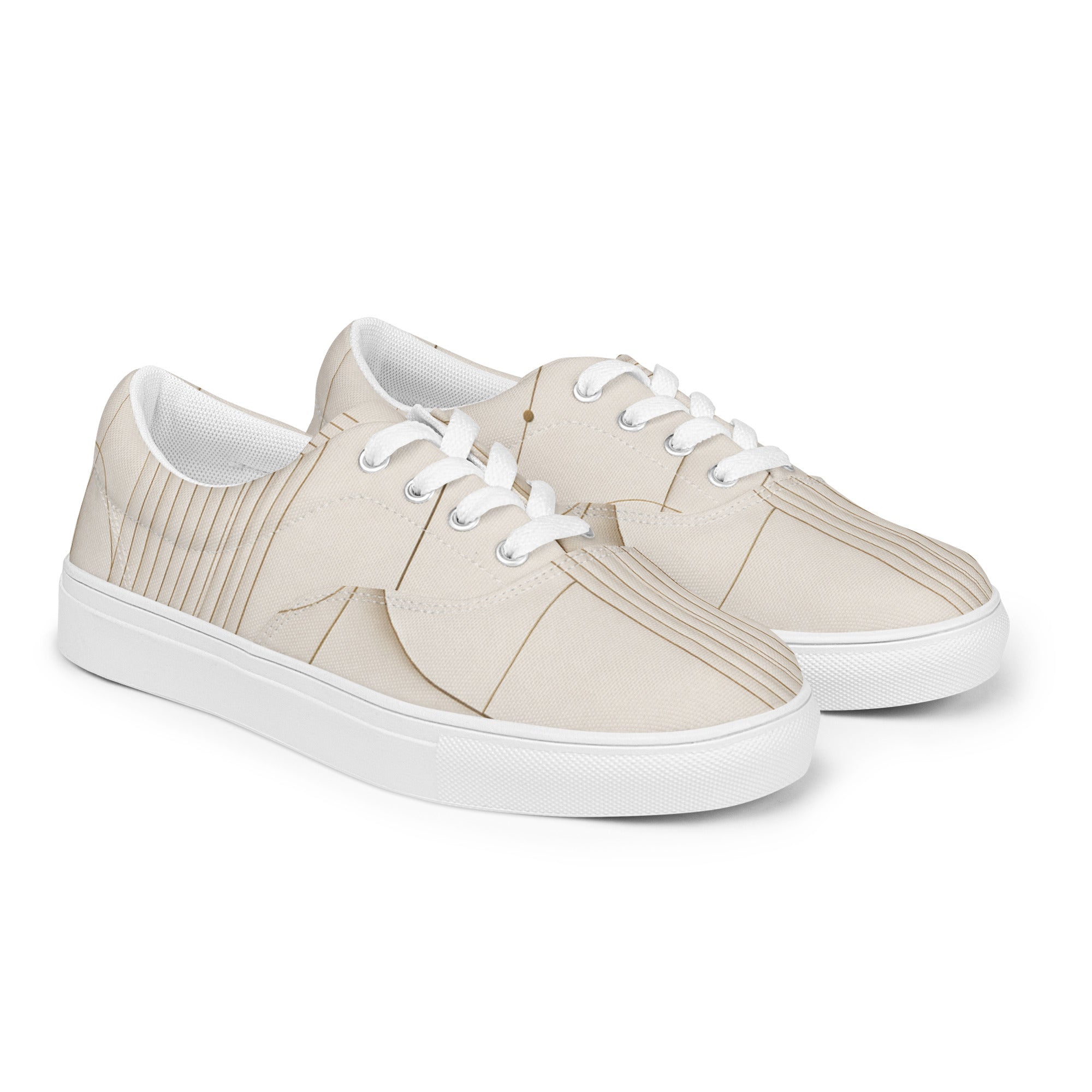 The Forge Linear Hatch Low-Top | Ivory Technical Canvas Sneaker
