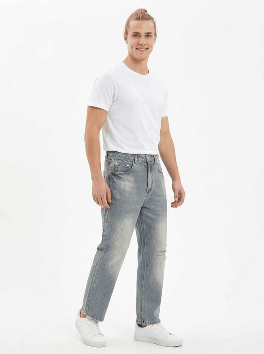 Forge Distressed Denim Jeans - Harlan Forge