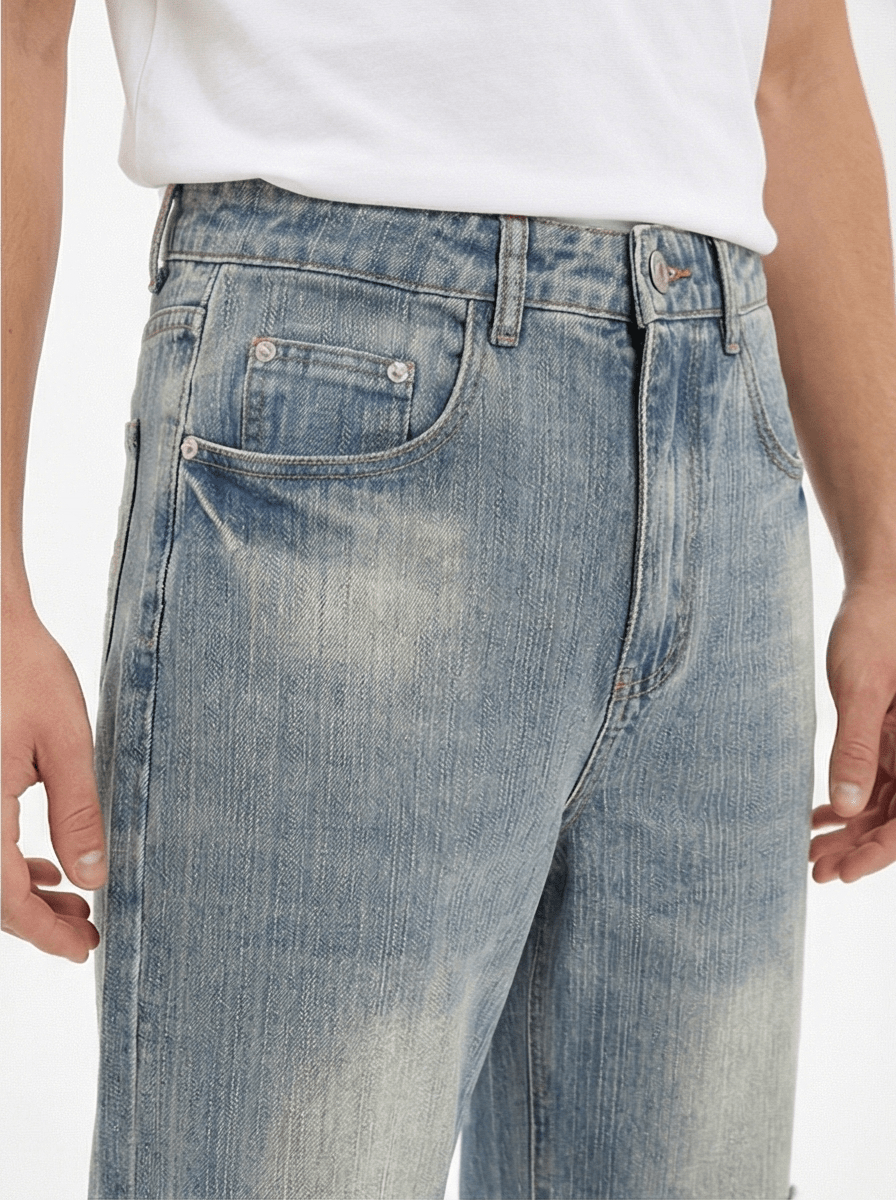 Forge Distressed Denim Jeans - Harlan Forge