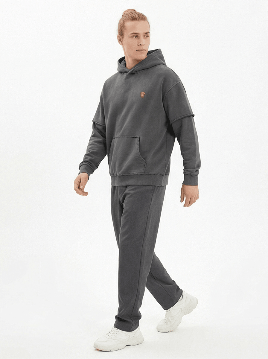 Forge Snow Washed Layered Hoodie - Harlan Forge