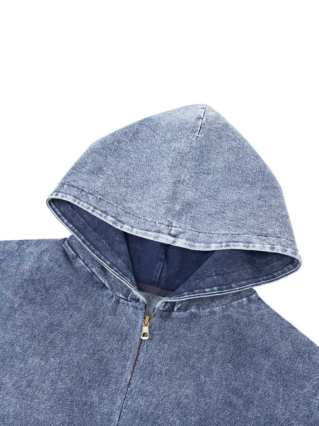 Forge Snow Washed Zip Hoodie (Blue) - Harlan Forge