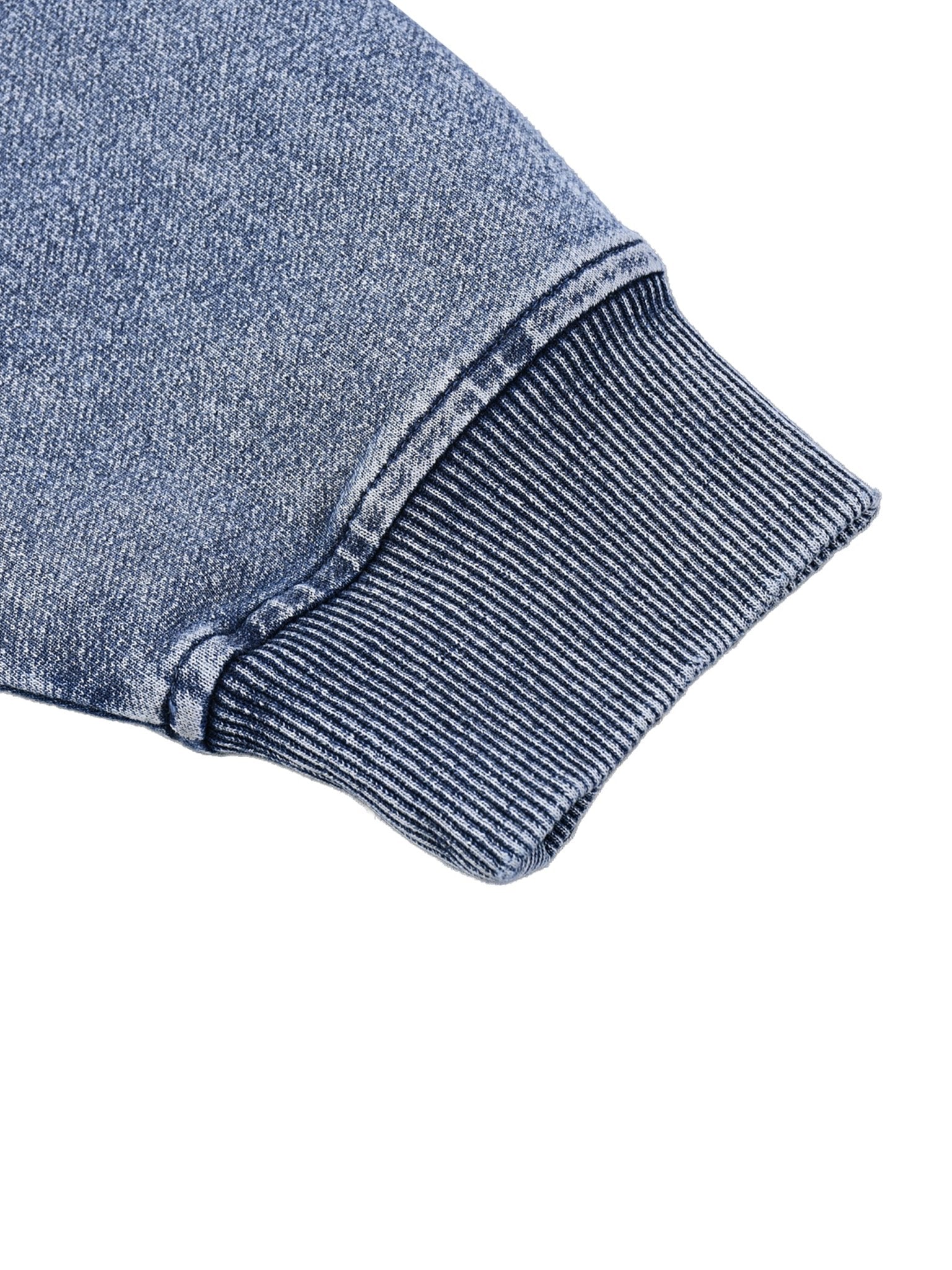 Forge Snow Washed Zip Hoodie (Blue) - Harlan Forge