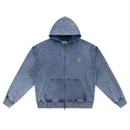 Forge Snow Washed Zip Hoodie (Blue) - Harlan Forge