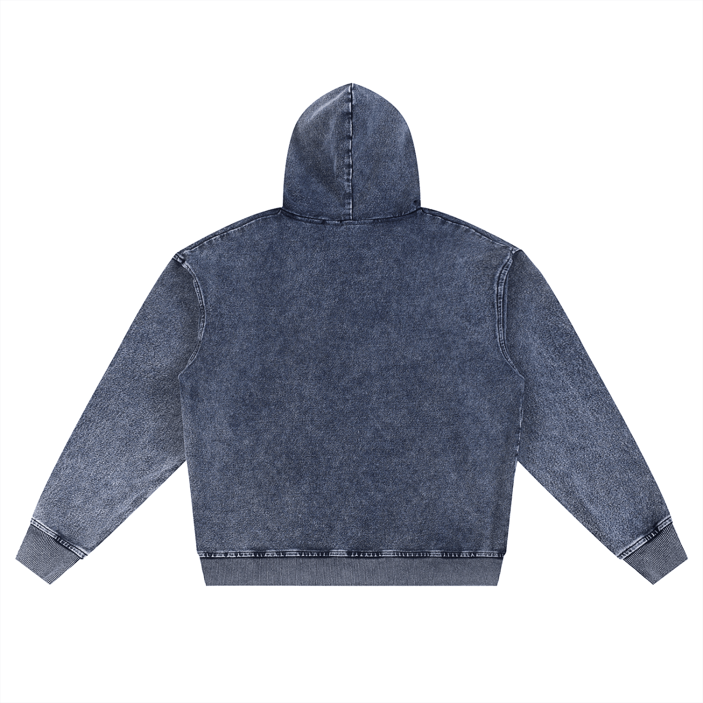 Forge Snow Washed Zip Hoodie (Blue) - Harlan Forge
