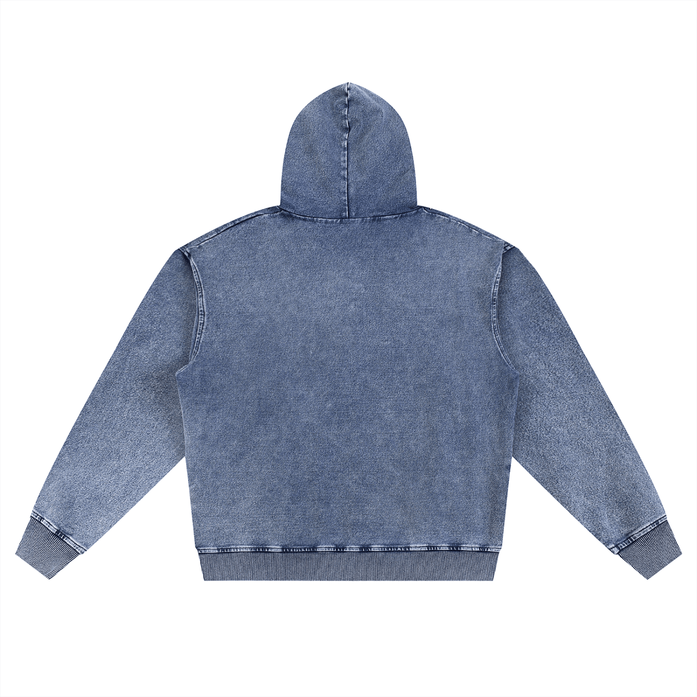 Forge Snow Washed Zip Hoodie (Blue) - Harlan Forge