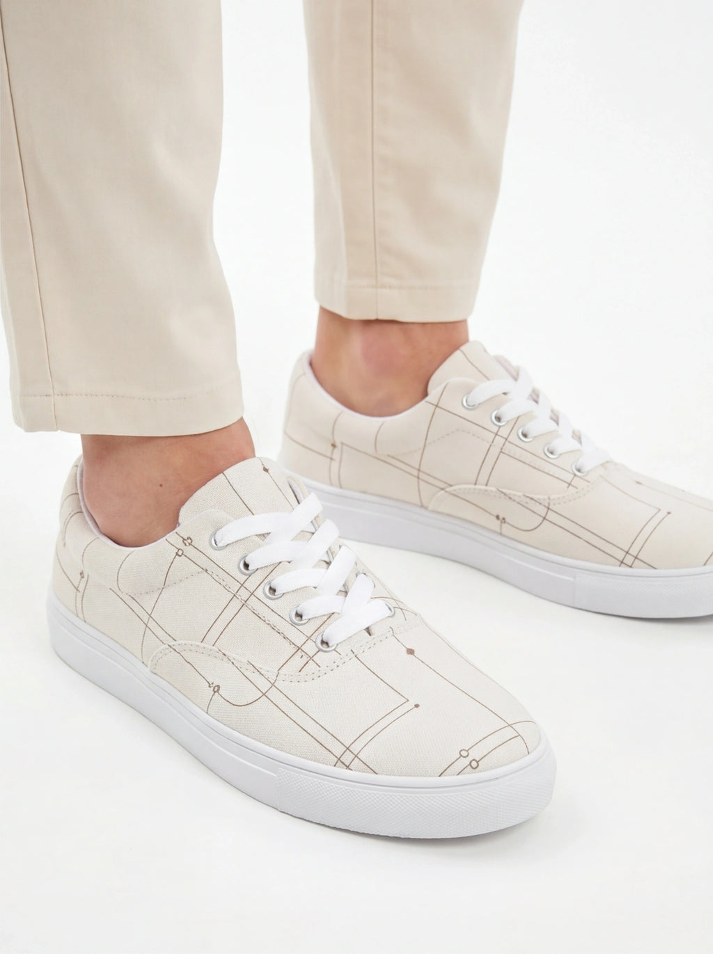 The Forge Blueprint Low-Top | Ivory Technical Canvas Sneaker