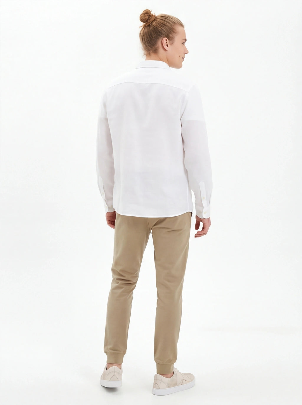 The Forge Linear Hatch Low-Top | Ivory Technical Canvas Sneaker