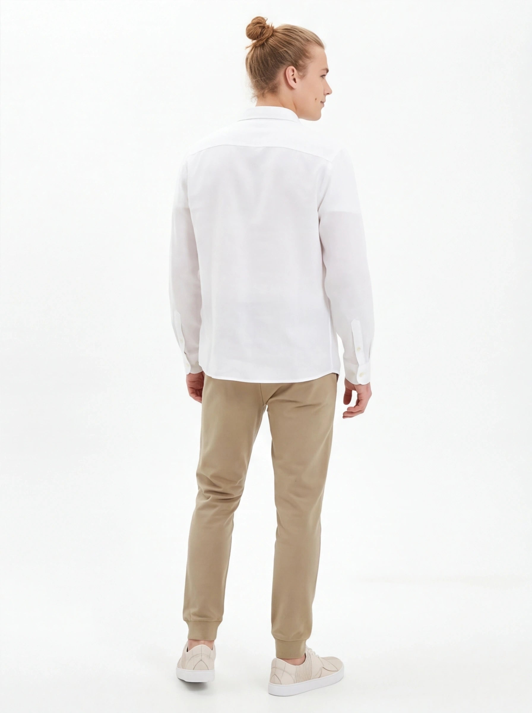 The Forge Linear Hatch Low-Top | Ivory Technical Canvas Sneaker