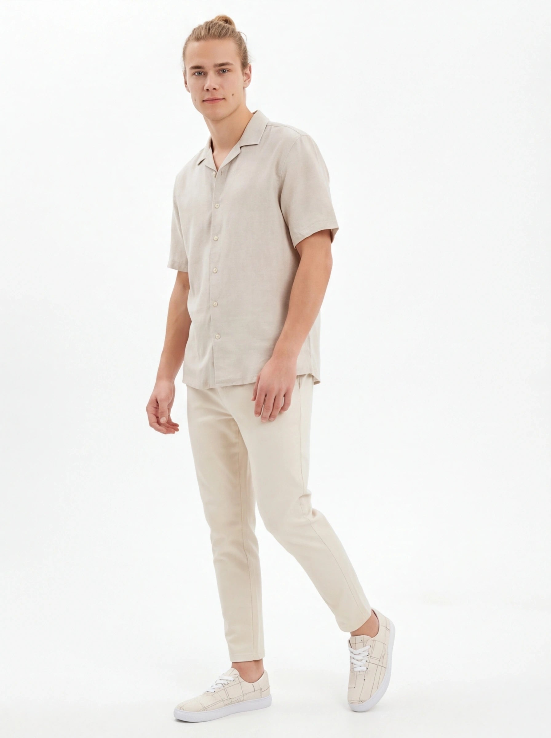 The Forge Blueprint Low-Top | Ivory Technical Canvas Sneaker