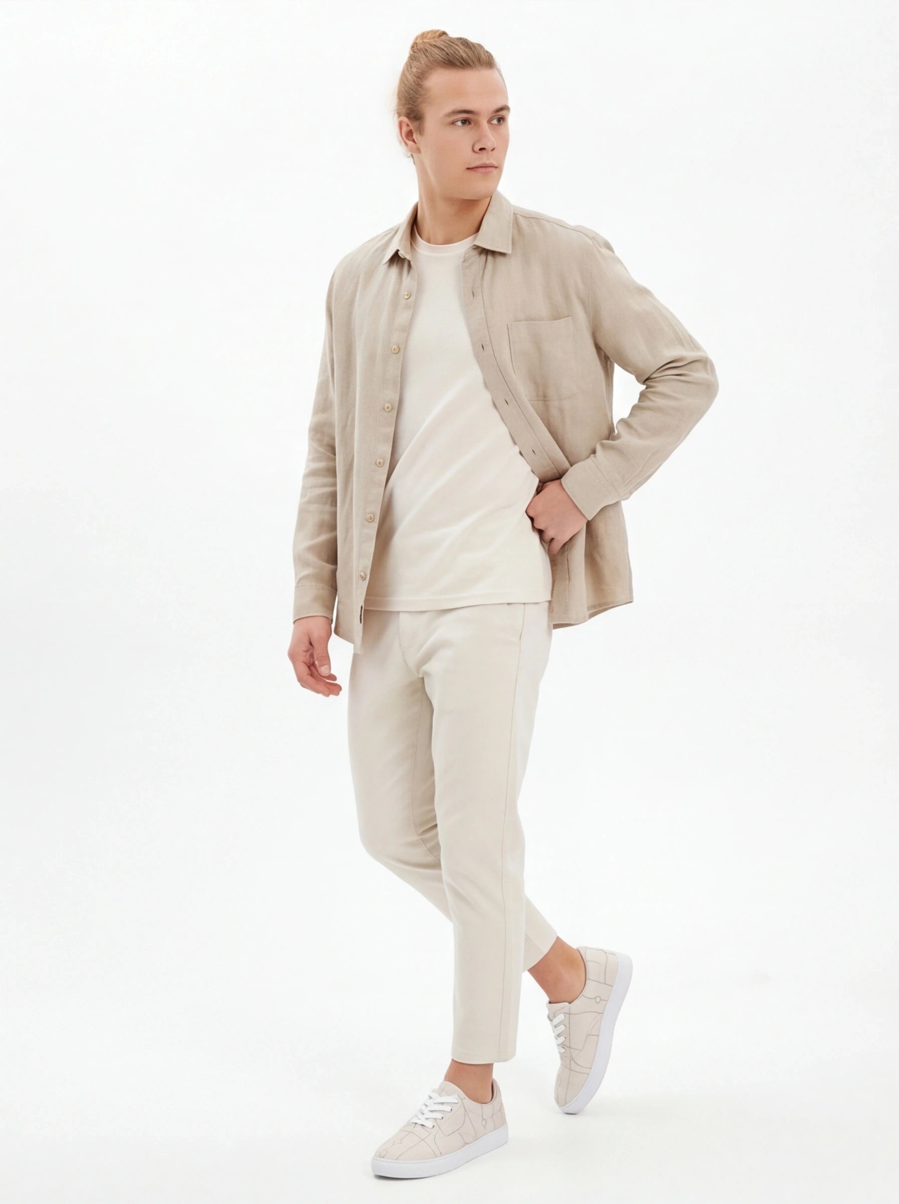 The Forge Matrix Low-Top | Ivory Technical Canvas Sneaker