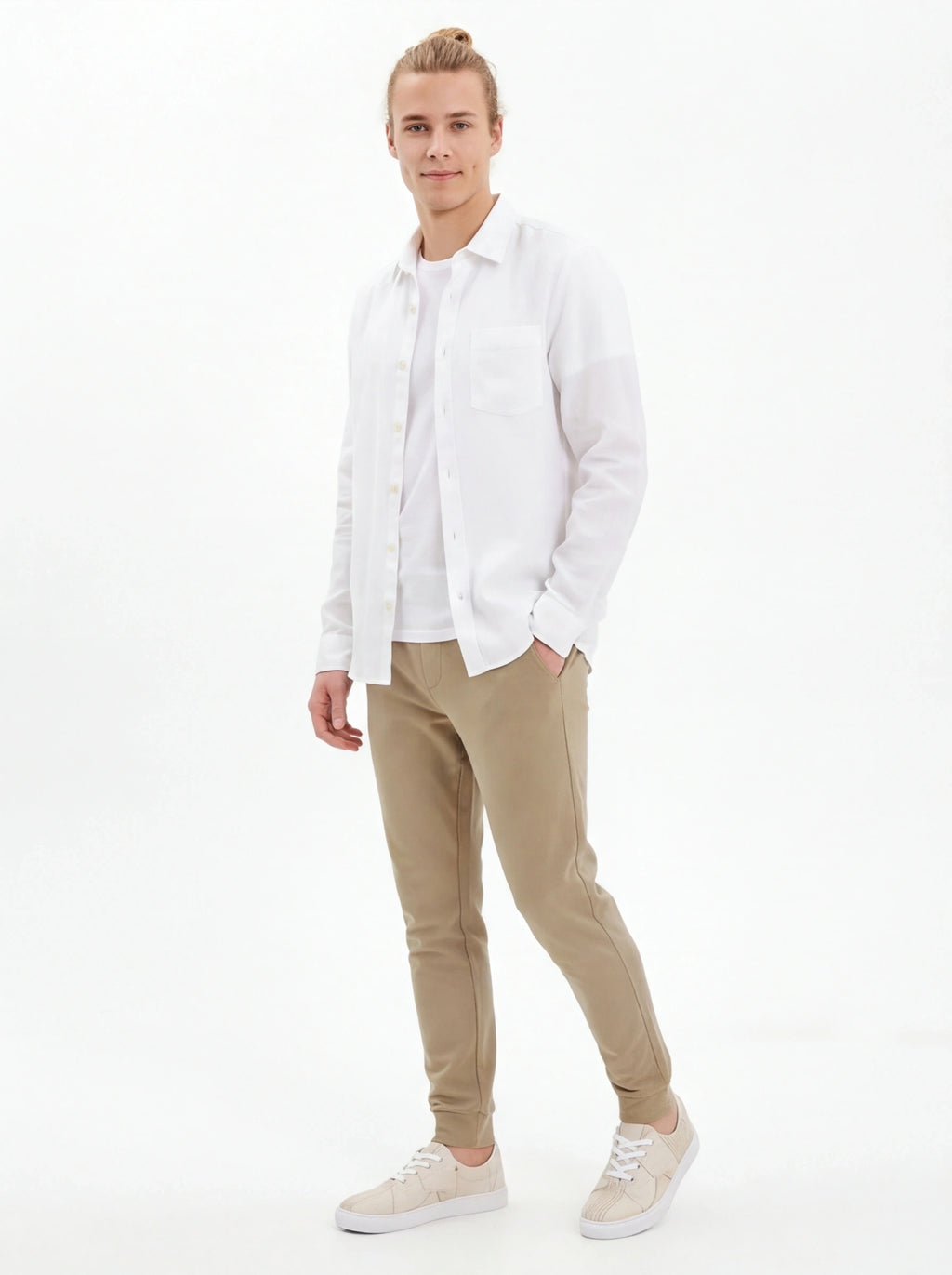 The Forge Linear Hatch Low-Top | Ivory Technical Canvas Sneaker